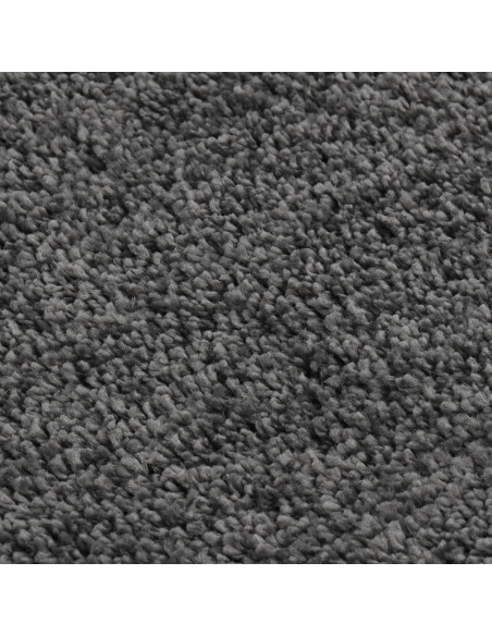 Tappeto Shaggy Grigio Scuro 140x200 cm Antiscivolo