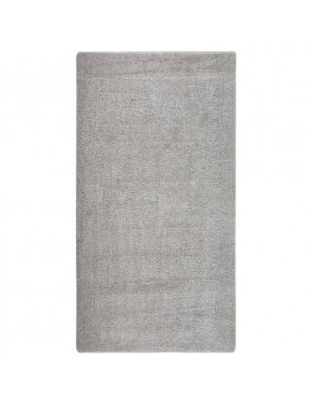 Tappeto Shaggy Grigio Chiaro 80x150 cm Antiscivolo