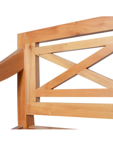 vidXL Panchina Batavia 98 cm Legno Massello di Mogano Marrone Chiaro