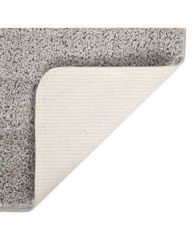 Tappeto Shaggy Grigio Chiaro 80x150 cm Antiscivolo