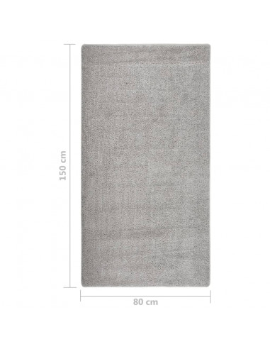 Tappeto Shaggy Grigio Chiaro 80x150 cm Antiscivolo