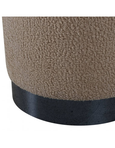 Venture Home Pouf Benji 35x35x42,5 cm Pelliccia Beige e Nero