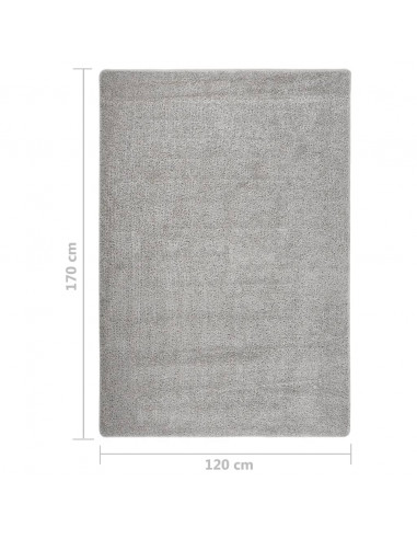 Tappeto Shaggy Grigio Chiaro 120x170 cm Antiscivolo