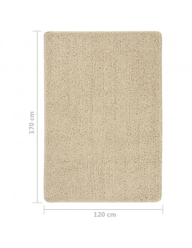 Tappeto Shaggy Crema 120x170 cm Antiscivolo