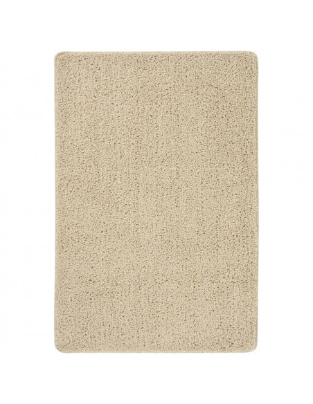 Tappeto Shaggy Crema 140x200 cm Antiscivolo