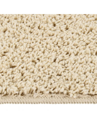 Tappeto Shaggy Crema 140x200 cm Antiscivolo