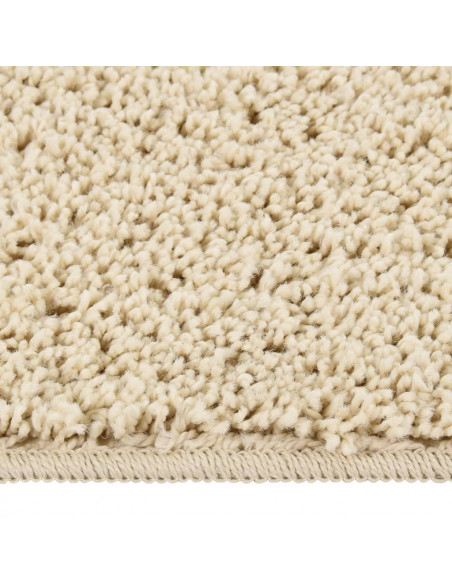 Tappeto Shaggy Crema 140x200 cm Antiscivolo