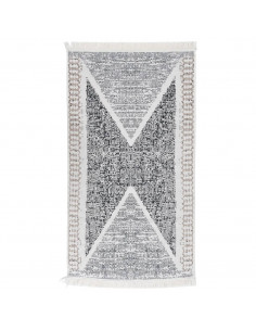 Tappeto Nero e Grigio 120x180 cm in Cotone