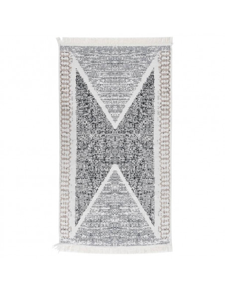 Tappeto Nero e Grigio 120x180 cm in Cotone