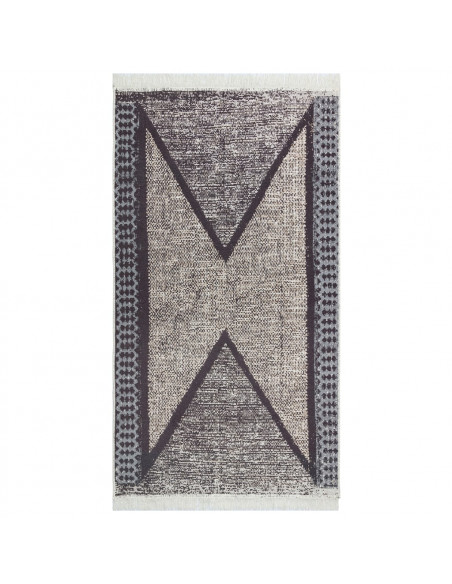 Tappeto Nero e Grigio 120x180 cm in Cotone