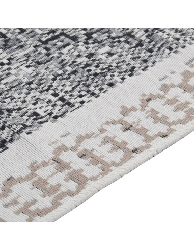 Tappeto Nero e Grigio 120x180 cm in Cotone