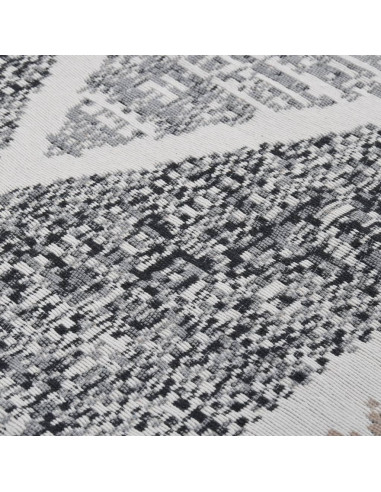 Tappeto Nero e Grigio 120x180 cm in Cotone