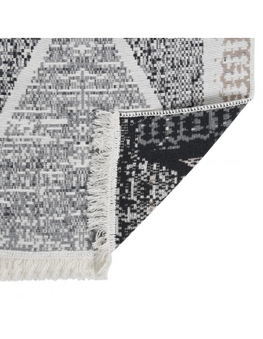 Tappeto Nero e Grigio 120x180 cm in Cotone