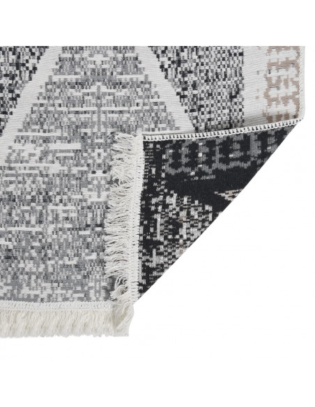 Tappeto Nero e Grigio 120x180 cm in Cotone