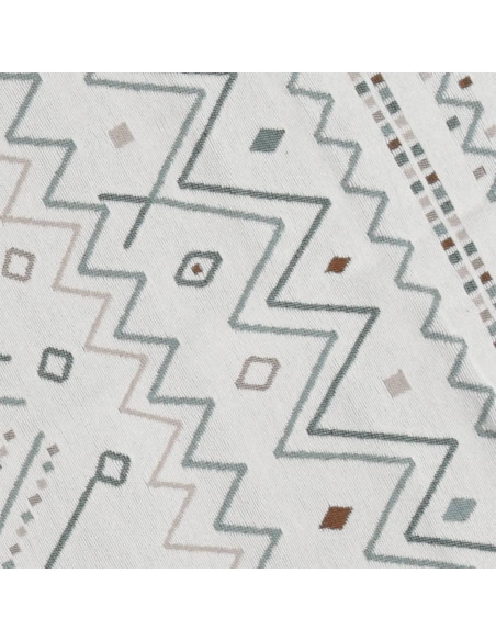 Tappeto Beige e Blu 120x180 cm in Cotone