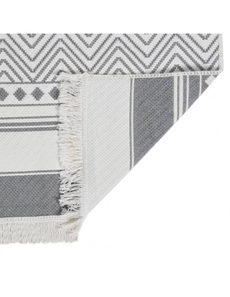 Tappeto Grigio e Bianco 160x230 cm in Cotone