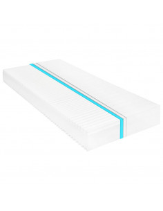 Divano Letto con Materasso 90x200 cm Grigio in Legno di Pino