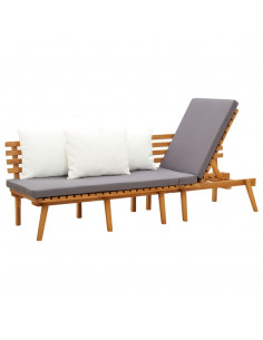 Divano Letto da Giardino 200x65 cm in Legno Massello di Acacia