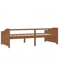 Divano Letto a 3 Posti Miele in Legno Massello di Pino 90x200cm