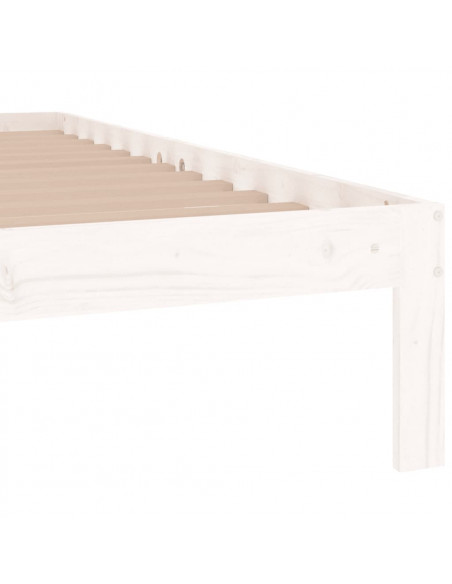Giroletto Bianco in Legno Massello 75x190 cm Small Single