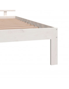 Giroletto Bianco in Legno Massello 120x190 cm Small Double