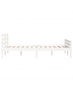 Giroletto Bianco in Legno Massello 135x190 cm Double