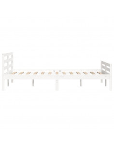 Giroletto Bianco in Legno Massello 160x200 cm