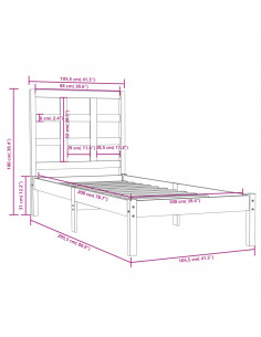 Giroletto Bianco in Legno Massello 100x200 cm