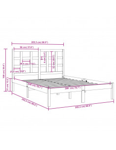 Giroletto Bianco in Legno Massello 200x200 cm