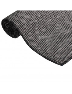 Tappeto da Esterni a Tessitura Piatta 80x150 cm Grigio 2