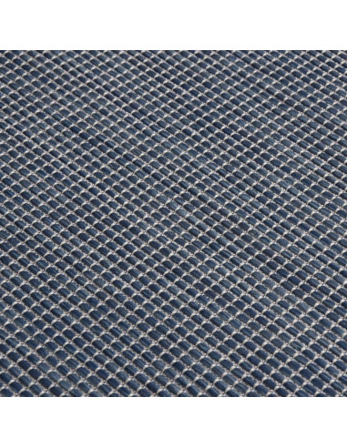 Tappeto da Esterni a Tessitura Piatta 100x200 cm Blu