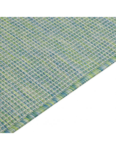 Tappeto da Esterni a Tessitura Piatta 80x150 cm Turchese