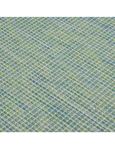 Tappeto da Esterni a Tessitura Piatta 80x150 cm Turchese