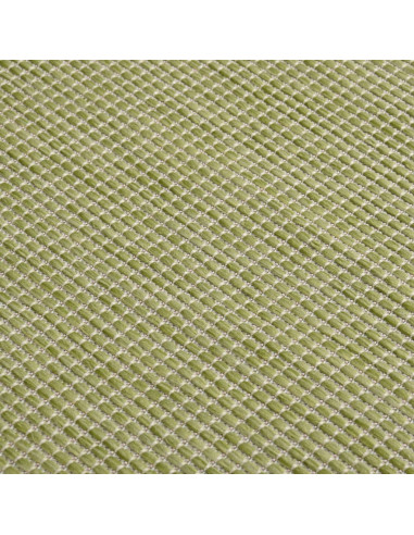 Tappeto da Esterni a Tessitura Piatta 100x200 cm Verde