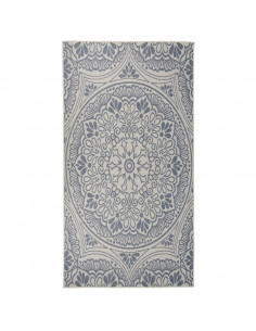 Tappeto da Esterni a Tessitura Piatta 80x150 cm Motivo Blu
