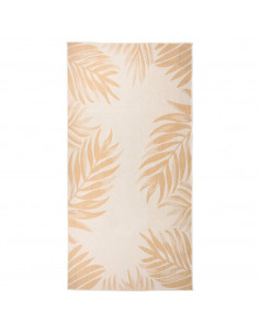 Tappeto da Esterni a Tessitura Piatta 100x200cm Motivo a Foglie
