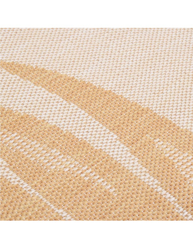 Tappeto da Esterni a Tessitura Piatta 100x200cm Motivo a Foglie