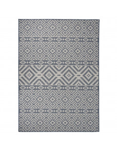 Tappeto da Esterni a Tessitura Piatta 200x280 cm Strisce Blu