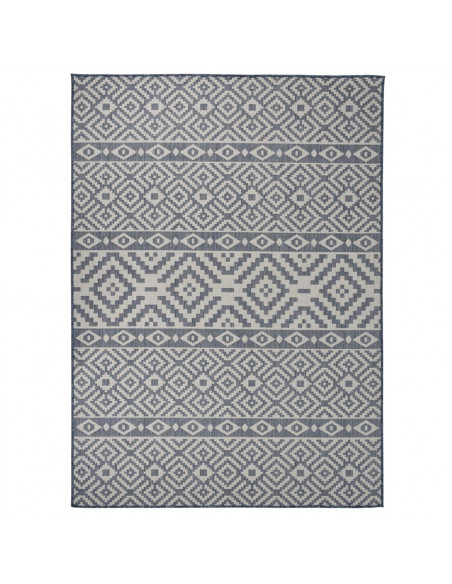 Tappeto da Esterni a Tessitura Piatta 200x280 cm Strisce Blu