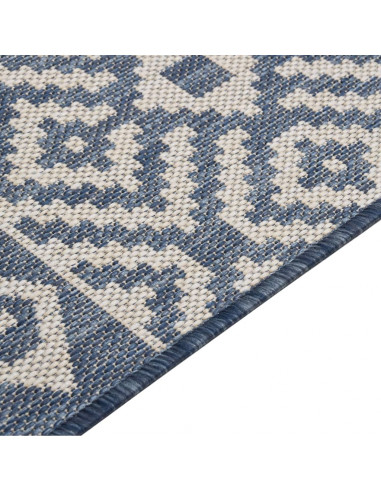Tappeto da Esterni a Tessitura Piatta 200x280 cm Strisce Blu