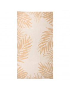 Tappeto da Esterni a Tessitura Piatta 80x150 cm Motivo a Foglie