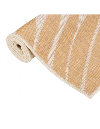 Tappeto da Esterni a Tessitura Piatta 80x150 cm Motivo a Foglie