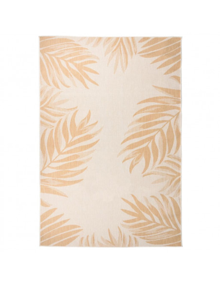 Tappeto da Esterni a Tessitura Piatta 160x230cm Motivo a Foglie