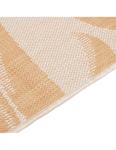 Tappeto da Esterni a Tessitura Piatta 120x170cm Motivo a Foglie