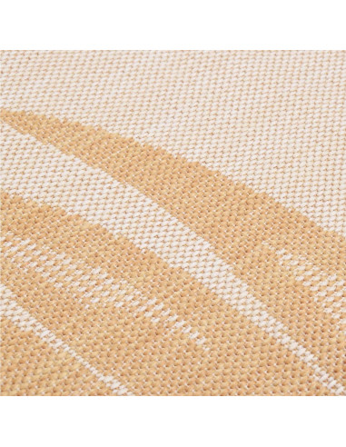 Tappeto da Esterni a Tessitura Piatta 140x200cm Motivo a Foglie