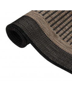 Tappeto da Esterni a Tessitura Piatta 120x170 cm Marrone Scuro 2