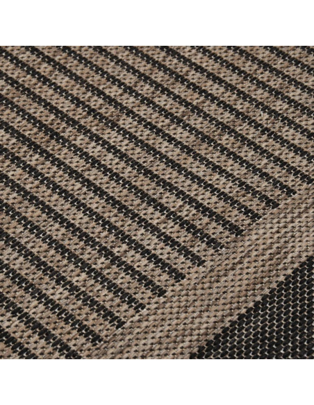 Tappeto da Esterni a Tessitura Piatta 120x170 cm Marrone Scuro