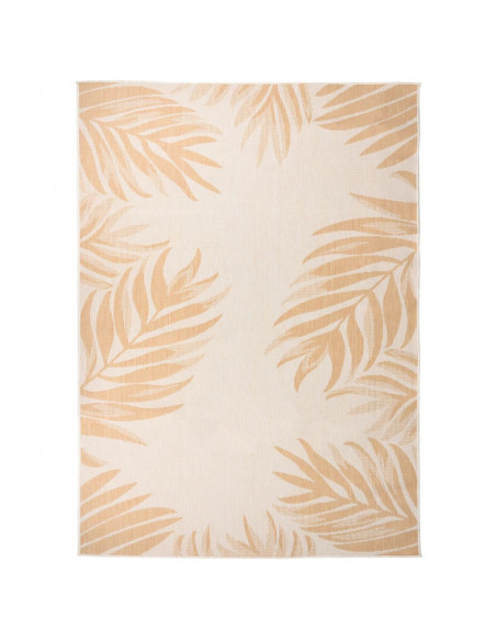 Tappeto da Esterni a Tessitura Piatta 200x280cm Motivo a Foglie