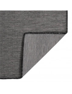 Tappeto da Esterni a Tessitura Piatta 140x200 cm Grigio 2
