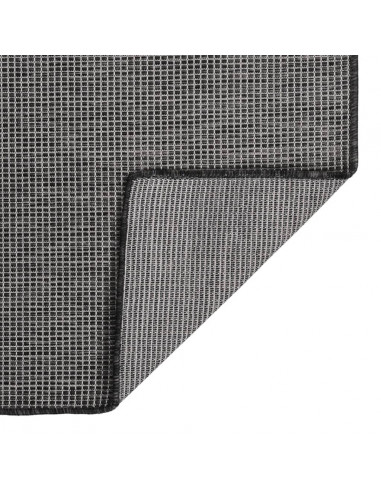 Tappeto da Esterni a Tessitura Piatta 200x280 cm Grigio
